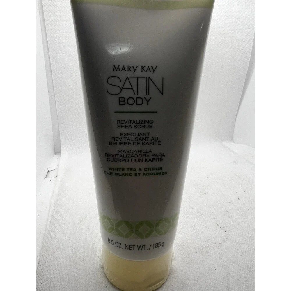 White Tea & Citrus Satin Body Revitalizing Shea Scrub Mary Kay 6.5 oz new